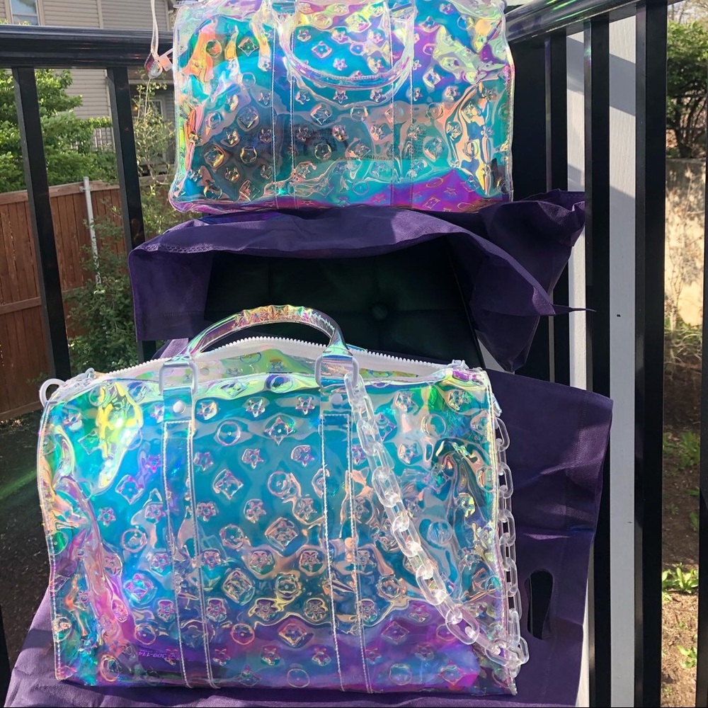 Holographic weekender bag